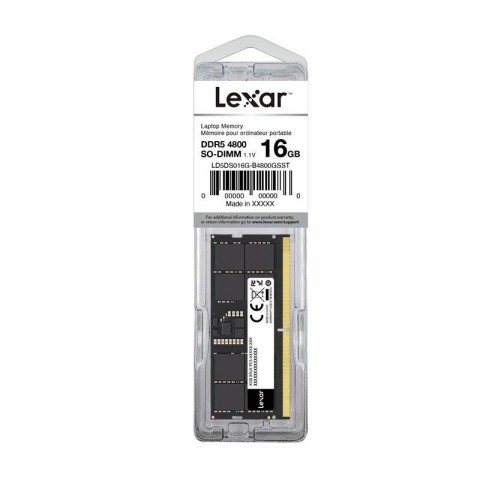 16GB Lexar®  DDR5 4800  CL40 1.1V Memory   ( SODIMM )